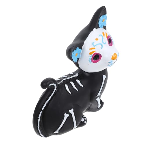 Homoyoyo Tag Der Toten Katze Figur Aus Harz – Mexikanische Halloween-Dekoration - Künstlerische Statue Für Día De Los Muertos Einzigartiges Ornament Für Ihre Partygestaltung 20 Cm von Homoyoyo