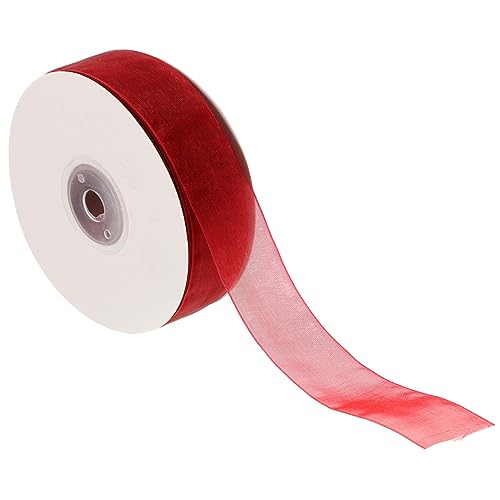 Homoyoyo Transparente Tüllschleife Tiefrotes Geschenkband zum Einpacken Robustes Bastelband für DIY Schleifen Hochzeits und Festivaldekoration Hochwertiges Leichtes Verpackungsband Homoyoyo Transparente Tüllschleife Tiefrotes Geschenkband zum Einpacken Robustes Bastelband für DIY Schleifen Hochzeits und Festivaldekoration Hochwertiges Leichtes Verpackungsband von Homoyoyo