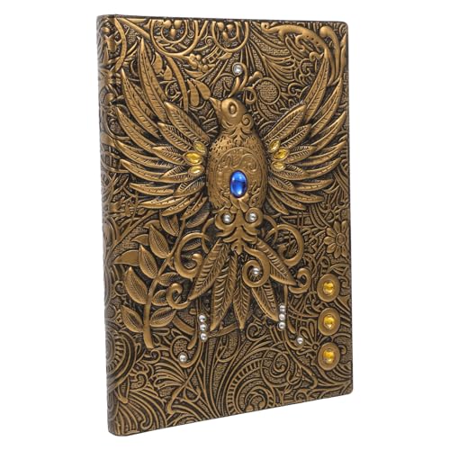 Homoyoyo Vintage PU Notizbuch mit Geprägtem Einband Tagebuch für Reisen und Skizzen Bronzeton Retro Journal für Notizen Tagebuch und Kreatives Schreiben Homoyoyo Vintage PU Notizbuch mit Geprägtem Einband Tagebuch für Reisen und Skizzen Bronzeton Retro Journal für Notizen Tagebuch und Kreatives Schreiben von Homoyoyo