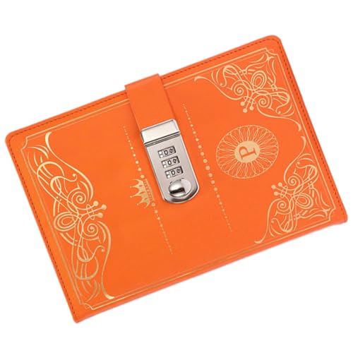 Homoyoyo Vintage Stil Notizbuch mit PU Einband und Zahlenschloss Abschließbares Tagebuch Journal Handliches Reise Notizheft für Erwachsene Orange für Schreiben Zeichnen und Sichere Homoyoyo Vintage Stil Notizbuch mit PU Einband und Zahlenschloss Abschließbares Tagebuch Journal Handliches Reise Notizheft für Erwachsene Orange für Schreiben Zeichnen und Sichere von Homoyoyo