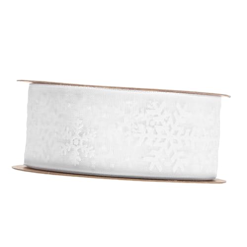 Homoyoyo Weihnachtliches Breites Schneeflocken Geschenkband aus Weißem Polyester Lange Dekorationsschleife für Festliche Verpackungen DIY Partydeko Haarschmuck und Winter Bastelprojekte Homoyoyo Weihnachtliches Breites Schneeflocken Geschenkband aus Weißem Polyester Lange Dekorationsschleife für Festliche Verpackungen DIY Partydeko Haarschmuck und Winter Bastelprojekte von Homoyoyo