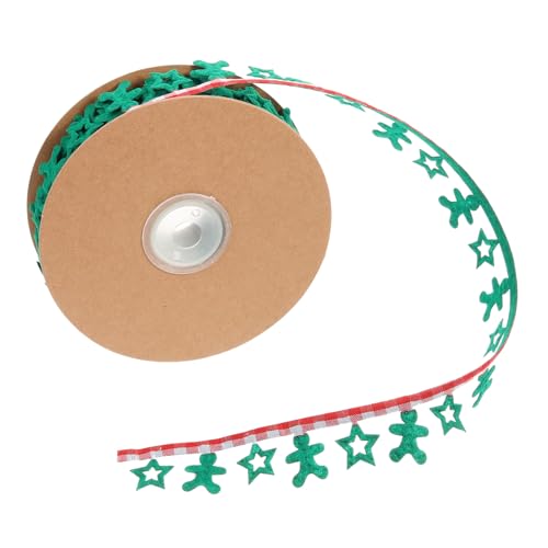Homoyoyo Weihnachts Schleifenband Grün mit Prägung Stern Lebkuchen Dickes Dekoband für Geschenkverpackung DIY Basteln Kranz und Baumdeko Reißfestes Geschenkband für Festliche Homoyoyo Weihnachts Schleifenband Grün mit Prägung Stern Lebkuchen Dickes Dekoband für Geschenkverpackung DIY Basteln Kranz und Baumdeko Reißfestes Geschenkband für Festliche von Homoyoyo