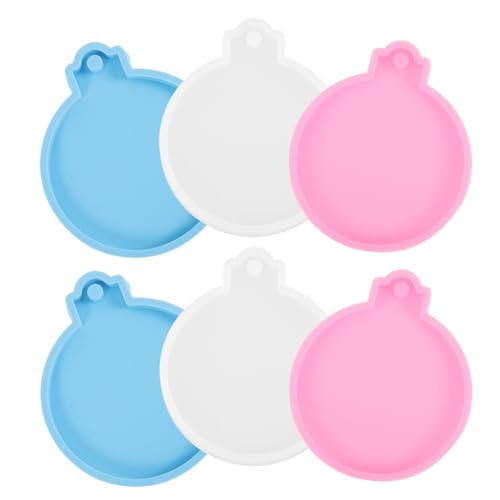 Homoyoyo Weihnachtsdeko Set - 6 Silikon-Harzformen Für Runde Anhänger Ideal Für Schmuckherstellung Und Kreative Schlüsselanhänger Perfekter Baumschmuck Für Die Festtage von Homoyoyo