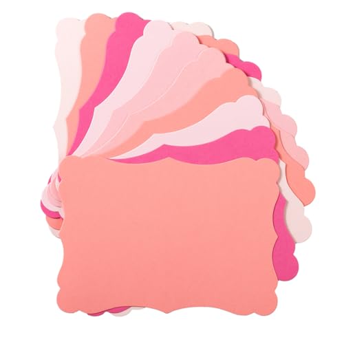 Blanko-Kraftkarten, dickes Papier, braune Grußkarten für selbstgemachte Geschenkkarten, Speisekarten, Babypartys und Hochzeitseinladungen (Rosa, 5 Farben, 10,2 x 15,2 cm), 50 Stück von Homtable