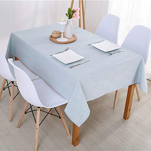 Homxi Tischdecke Abwaschbar Rechteckige 120 W x 180 L cm,Tischdecke Gartentisch Hellblau Einfarbig Baumwolle Tischtuch für Gartentisch Homxi Tischdecke Abwaschbar Rechteckige 120 W x 180 L cm,Tischdecke Gartentisch Hellblau Einfarbig Baumwolle Tischtuch für Gartentisch von Homxi