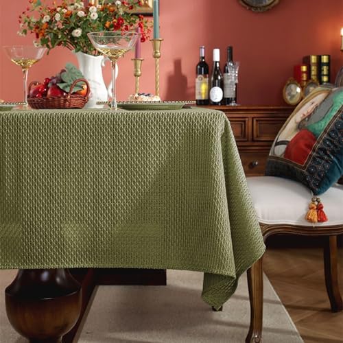 Homxi Tischdecke Outdoor Quadratisch 90 W x 90 L cm,Tischwäsche Grün Einfarbig Leinen Baumwolle Outdoor Tischdecke Homxi Tischdecke Outdoor Quadratisch 90 W x 90 L cm,Tischwäsche Grün Einfarbig Leinen Baumwolle Outdoor Tischdecke von Homxi