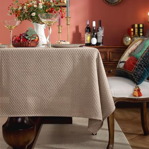 Homxi Tischdecken Quadratisch 90 W x 90 L cm,Tischtuch Outdoor Braun Einfarbig Leinen Baumwolle Tischdecke für Draussen Homxi Tischdecken Quadratisch 90 W x 90 L cm,Tischtuch Outdoor Braun Einfarbig Leinen Baumwolle Tischdecke für Draussen von Homxi