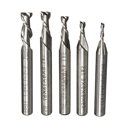 ChaRLes 5 Stücke 2 Flöte 2/3/4/5 / 6Mm 6Mm Schaft Fräser Hss Schaftfräser Cnc Gravur Bit von Honfitat