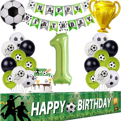 Fußball 1 Geburtstag Deko Fussball Luftballon 1. Geburtstag Grün Geburtstagsdeko Jungen 1 Jahr Fussball Ballon 1 Geburtstag Fussball Hintergrund 1 Jahr Junge Fußball 1 Jahr Fussball Party Deko von Hongyantech