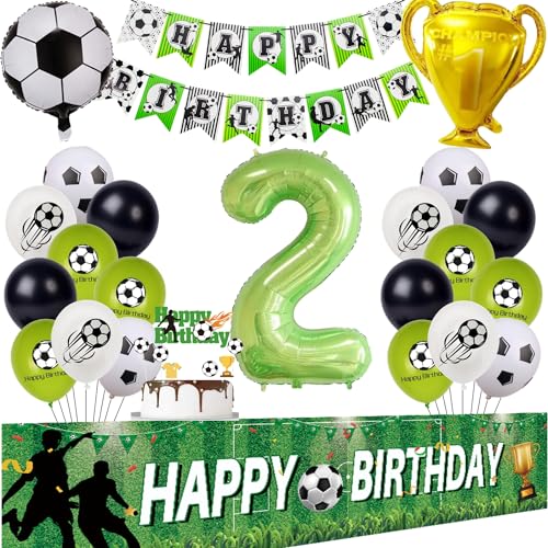 Fußball 2 Geburtstag Deko Fussball Luftballon 2. Geburtstag Grün Geburtstagsdeko Jungen 2 Jahre Fussball Ballon 2 Geburtstag Fussball Hintergrund 2 Jahre Junge Fußball 2. Fussball Party Deko von Hongyantech