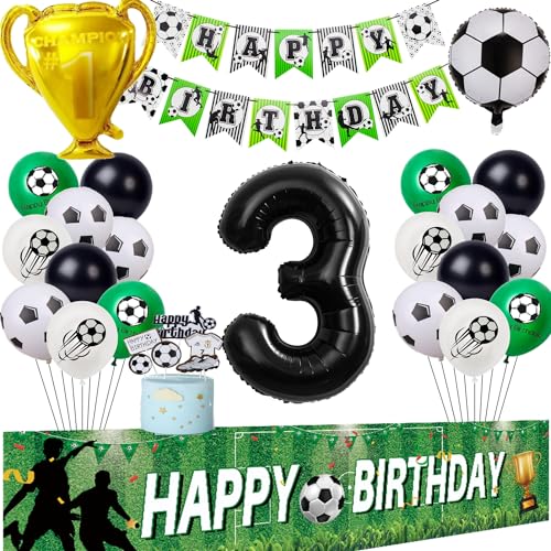 Fussball 3. Geburtstagsdeko Luftballon 3. Fußball Party Deko Luftballon 3 Geburtstag Deko Junge Fussball 3 Jahre Ballon Fussball 3 Jahre Geburtstagsdeko 3. Geburtstag Hintergrund Fußball von Hongyantech