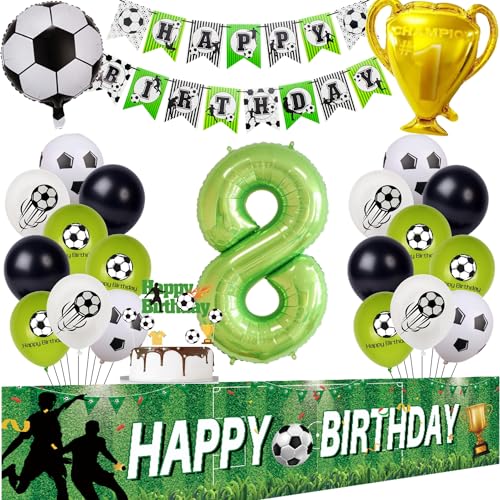 Fußball 8 Geburtstag Deko Fussball Luftballon 8. Geburtstag Grün Geburtstagsdeko Jungen 8 Jahre Fussball Ballon 8 Geburtstag Fussball Hintergrund 8 Jahre Junge Fußball 8. Fussball Party Deko von Hongyantech