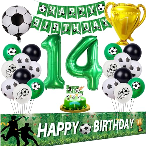 Fussball Luftballon 14. Geburtstag Grün Fußball 14 Geburtstag Hintergrund 14 Jahre Junge Fußball Ballon 14 Geburtstag Grün 14 Jahre Fußball Party 14. Fußball Ballons Fussball 14. Tortendeko von Hongyantech