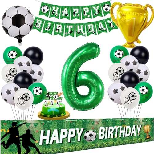 Fussball Luftballon 6. Geburtstag Grün Fußball 6 Geburtstag Hintergrund 6 Jahre Junge Fußball Ballon 6 Geburtstag Grün 6 Jahre Fußball Party 6. Fußball Ballons Fussball 6. Tortendeko von Hongyantech