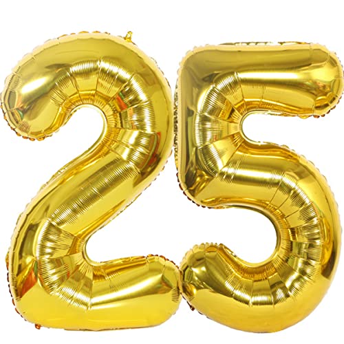 Helium Luftballons 25 gold Geburtstagsdeko 40" 25 Geburtstag Party Deko Supplies,ballon 25 geburtstag,25 luftballon gold,folienballon 25 geburtstag mann frau ballon 25 geburtstag deko gold(25) von Hongyantech