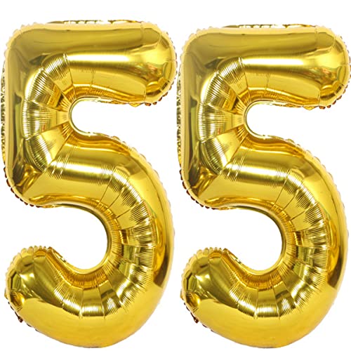 Helium Luftballons 55 gold Geburtstagsdeko 40" 55 Geburtstag Party Deko Supplies,ballon 55 geburtstag,55 luftballon gold,folienballon 55 geburtstag mann frau ballon 55 geburtstag deko gold(55) von Hongyantech