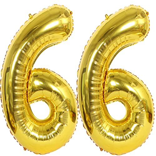 Helium Luftballons 66 gold Geburtstagsdeko 40" 66 Geburtstag Party Deko Supplies,ballon 66 geburtstag,66 luftballon gold,folienballon 66 geburtstag mann frau ballon 66 geburtstag deko gold(66) von Hongyantech