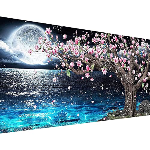 Hongyrjy Diamond Painting Moon für Erwachsene, Mond, Diamant-Malset, Komplett-Set, Diamant-Malerei, Geschenke, Wanddekoration, für den Innenbereich, 40,6 x 60,6 cm von Hongyrjy