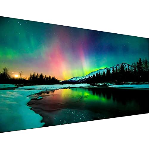 Hongyrjy Großes Diamond Painting für Erwachsene-Aurora Diamond Art Kits,Groß 5D Diamond Painting Natur als für Geschenk Zuhause Wanddekoration 16x28inch von Hongyrjy