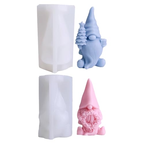 Gesichtslose Weihnachtsmann-Kerzenformen 3D Wichtel Silikonform Kerze Formen Seifenform Fondant Formen Schokoladenform Gießformen Weihnachten Kerze Formen Silikonformen gießformen von Honhoha