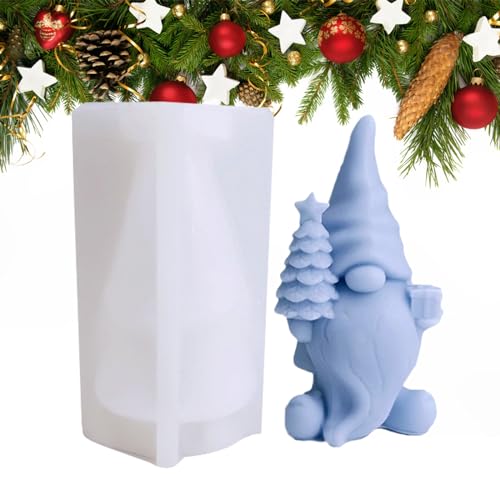 Gesichtslose Weihnachtsmann-Kerzenformen 3D Wichtel Silikonform Kerze Formen Seifenform Fondant Formen Schokoladenform Gießformen Weihnachten Kerze Formen Silikonformen gießformen von Honhoha