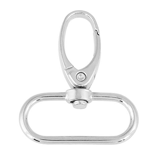 Honiwu 20 Stück Karabinerhaken Schlüsselanhänger, Karabinerhaken Mit Drehgelenk, D-Ring Drehbarer Karabiner Schlüsselanhänger Makramee, Schwenk 360° Drehbar (32mm) von Honiwu