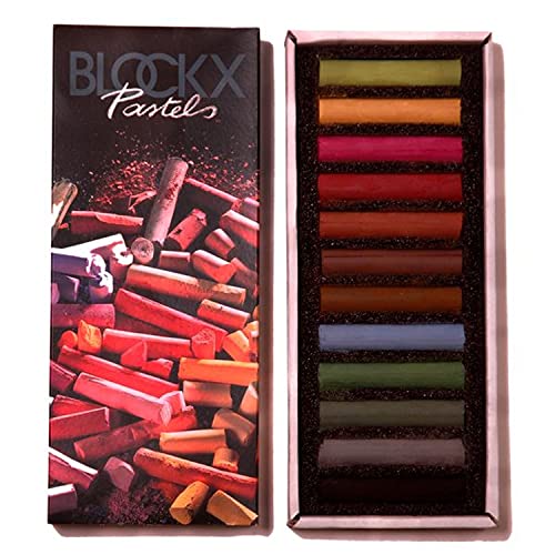 Blockx 49913 Künstler-Pastellkreiden, Set brillanten, dunklen Farbtönen im Feinkarton, von Hand gefertigt mit reinen Pigmenten, leuchtende hoher Deckkraft, bunt, 12 Farben Blockx 49913 Künstler-Pastellkreiden, Set brillanten, dunklen Farbtönen im Feinkarton, von Hand gefertigt mit reinen Pigmenten, leuchtende hoher Deckkraft, bunt, 12 Farben von Honsell