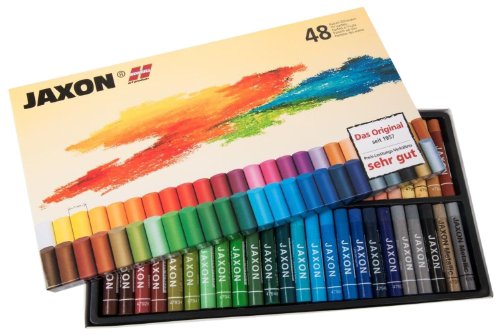 Honsell 47448 - Jaxon Ölpastellkreide, 48er Set im Kartonetui, brillante, lichtechte Farben, ideal für Künstler, Hobbymaler, Kinder, Schule, Kunstunterricht, frei von Schadstoffen von Honsell