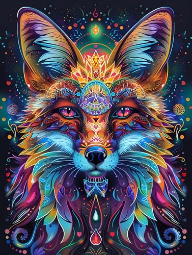 Hoobee 5D DIY Diamond Painting Fuchs, Diamond Painting Bilder Tier, Diamond Painting Erwachsene, Vollbohrer Stickerei Kreuzstich Kunst Handwerk für Zuhause Wanddekoration 30x40 cm-12 von Hoobee