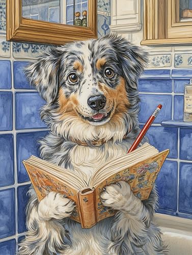 Hoobee 5D DIY Diamond Painting Hund, Diamond Painting Bilder Tier, Diamond Painting Erwachsene, Vollbohrer Stickerei Kreuzstich Kunst Handwerk für Zuhause Wanddekoration 30x40 cm-13 von Hoobee