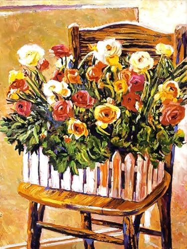 Hoobee 5D Diamond Painting Blume, Diamond Painting Bilder Blume, Diamond Painting Erwachsene, Vollbohrer Stickerei Kreuzstich Kunst Handwerk für Zuhause Wanddekoration 30×40 cm-17 von Hoobee