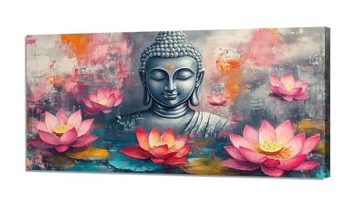 Malen Nach Zahlen Erwachsene, Malen Nach Zahlen Lotus Paint by Numbers, Zen Malen Nach Zahlen Kinder, DIY Handgemalt Ölgemälde Leinwand Bastelset, Deko Wohnzimmer Geschenk, Ohne Rahmen 20x40cm XH-609 von Hooixaag