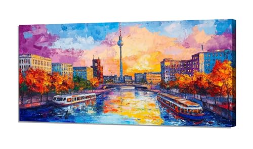 Malen Nach Zahlen Erwachsene,Malen Nach Zahlen Bunt Paint by Numbers,Stadt Malen Nach Zahlen Kinder,DIY Handgemalt Ölgemälde Leinwand Bastelset,Deko Wohnzimmer Geschenk,Ohne Rahmen 60x120cm XH-1077 von Hooixaag