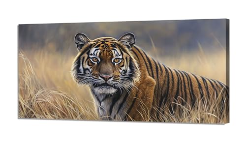 Malen Nach Zahlen Wiese Malen Nach Zahlen Erwachsene Groß 100x200cm, Paint by Numbers Tiger Malen nach Zahlen ab 9 Jahre, DIY Kreativ Bastelset Erwachsene mit 3 Pinsel und Acrylfarben, Wanddeko XH-580 von Hooixaag