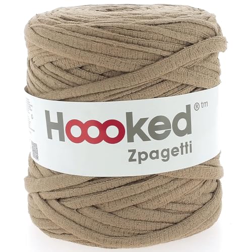 Hoooked Zpagetti Garn camel braun, Textilgarn T-Shirt-Garn 120m Rolle (Camel Trail) von Hooked