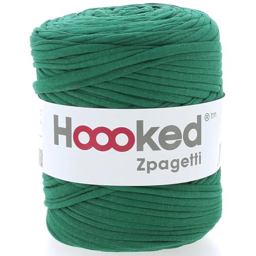 Hoooked Zpagetti Garn grün Textilgarn T-Shirt-Garn 120m Rolle (Dunkelgrün Töne) von Hooked