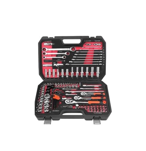 Hookurity Auto-Reparatur-Werkzeug-Set, Anti-Shedding, mechanisches Werkzeug-Set, Ratschenschlüssel, Spanner-Hülse(128 pcs Set) von Hookurity