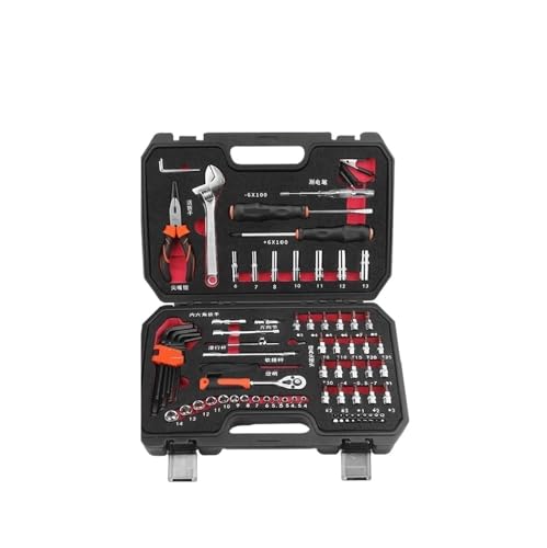 Hookurity Auto-Reparatur-Werkzeug-Set, Anti-Shedding, mechanisches Werkzeug-Set, Ratschenschlüssel, Spanner-Hülse(86 pcs Set) von Hookurity