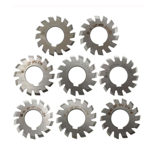 Hookurity HSS Zahnradfräser 8 STÜCKE NO.1-NO.8 M0.4 M0.5 M0.6 M0.7 M0.8 M1 M1.25 M1.5 M2 M3 M4 Modul PA20 Grad HSS Zahnradfräser Zahnradschneidwerkzeuge(M3.25 8PCS NO.1-NO.8) von Hookurity