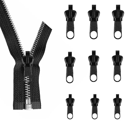 12 Stück Reißverschluss Reparatur Set, Universelle Reparatur Reisverschlußzipper Set in 3 Größen, Abnehmbare Reissverschluss Zipper, Reißverschluss Ersatz Zipper, für Jacken, Koffer, Rucksäcke von Hoonimo