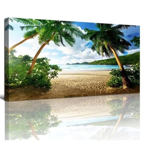 Diamond Painting Baumstrandlandschaft,DIY 5D Diamond Painting für Erwachsene Anfänger Full Strass Stickerei Diamond Art Kreuzstich Malen Nach Zahlen Bilder für Home Wand Dekor Round Drill,100x200cm von Hoonjiin