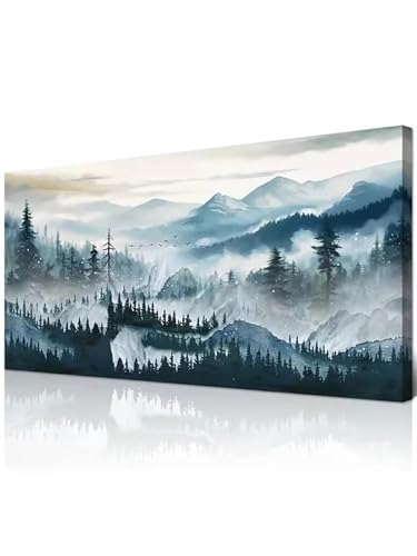 Diamond Painting Tintenlandschaft,DIY 5D Diamond Painting für Erwachsene Anfänger Full Strass Stickerei Diamond Art Kreuzstich Malen Nach Zahlen Bilder für Home Wand Dekor Round Drill,100x200cm von Hoonjiin