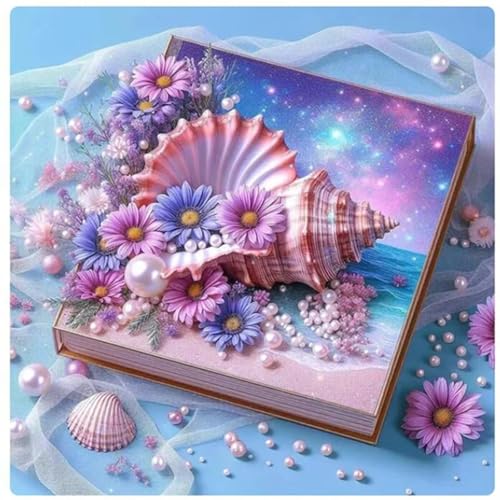 Hoonjiin Bunte Gänseblümchen Diamond Painting,5D DIY Schalentiere Diamant Painting Bilder,Diamond Painting Set für Erwachsene,für Geschenk Zuhause Wanddekoration Square Drill - 80x80cm von Hoonjiin