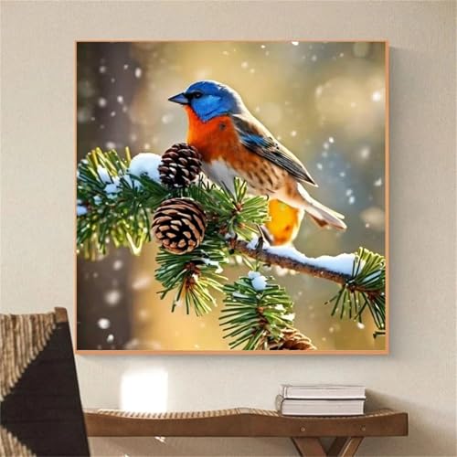 Hoonjiin Sonnenscheinvogel Diamond Painting,5D DIY Tiere Diamant Painting Bilder,Diamond Painting Set für Erwachsene,für Geschenk Zuhause Wanddekoration - Square Drill,100x100cm von Hoonjiin