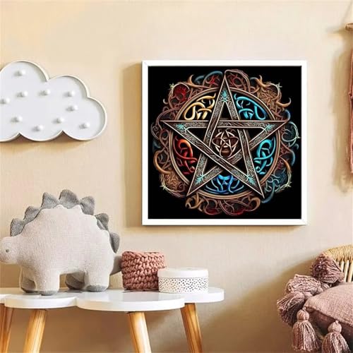 Hoonjiin Totem-Sterne Diamond Painting,5D DIY Landschaft Diamant Painting Bilder,Diamond Painting Set für Erwachsene,für Geschenk Zuhause Wanddekoration - Square Drill,40x40cm von Hoonjiin