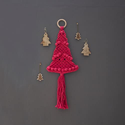 DIY Makramee-Set Weihnachtsbaum Wandbügel Coral von Hoooked