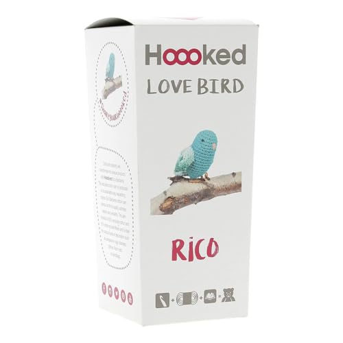 HOOOKED B.V. PAK122 Garn Set Love Bird Türkis, Einheitsgröße, 300 gramm von Hoooked