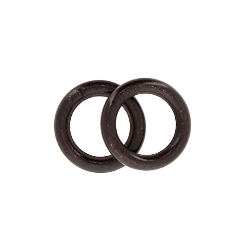 Holzringe Brown 56mm-10mm set of 2 von Hoooked