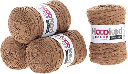 Hoooked, Textilgarn, RibbonXL, Caramelfarben, 120 m von Hoooked