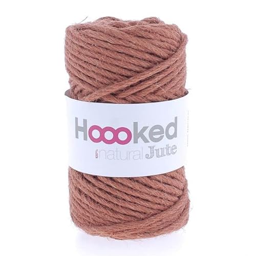 Hoooked Natural Jute Textilgarn 45 m Rolle (Antique Brick) von Hoooked